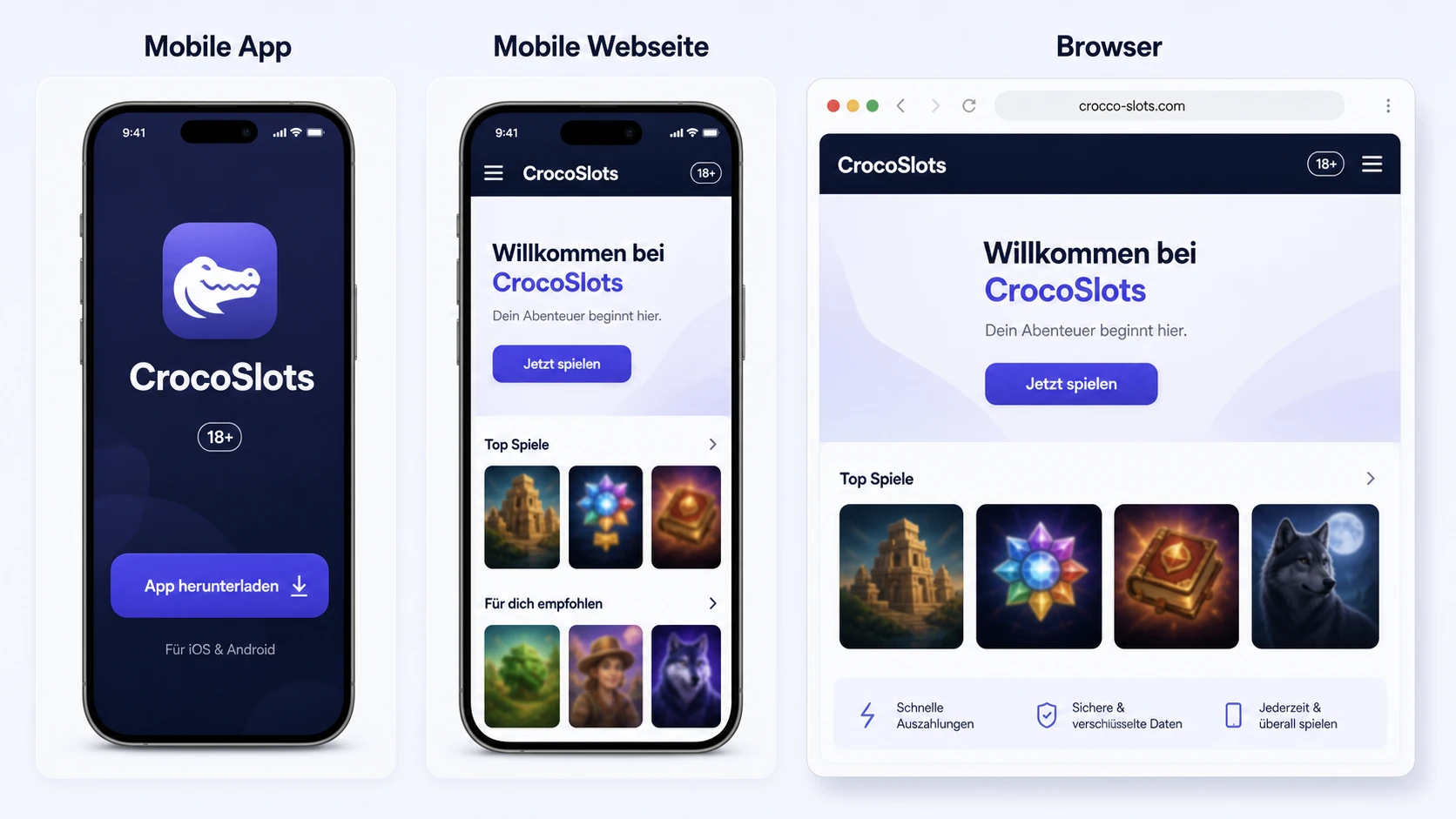Gibt es eine CrocoSlots Mobile App?