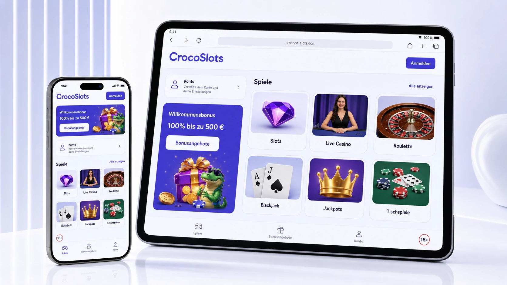 CrocoSlots iOS App für Apple-Geräte