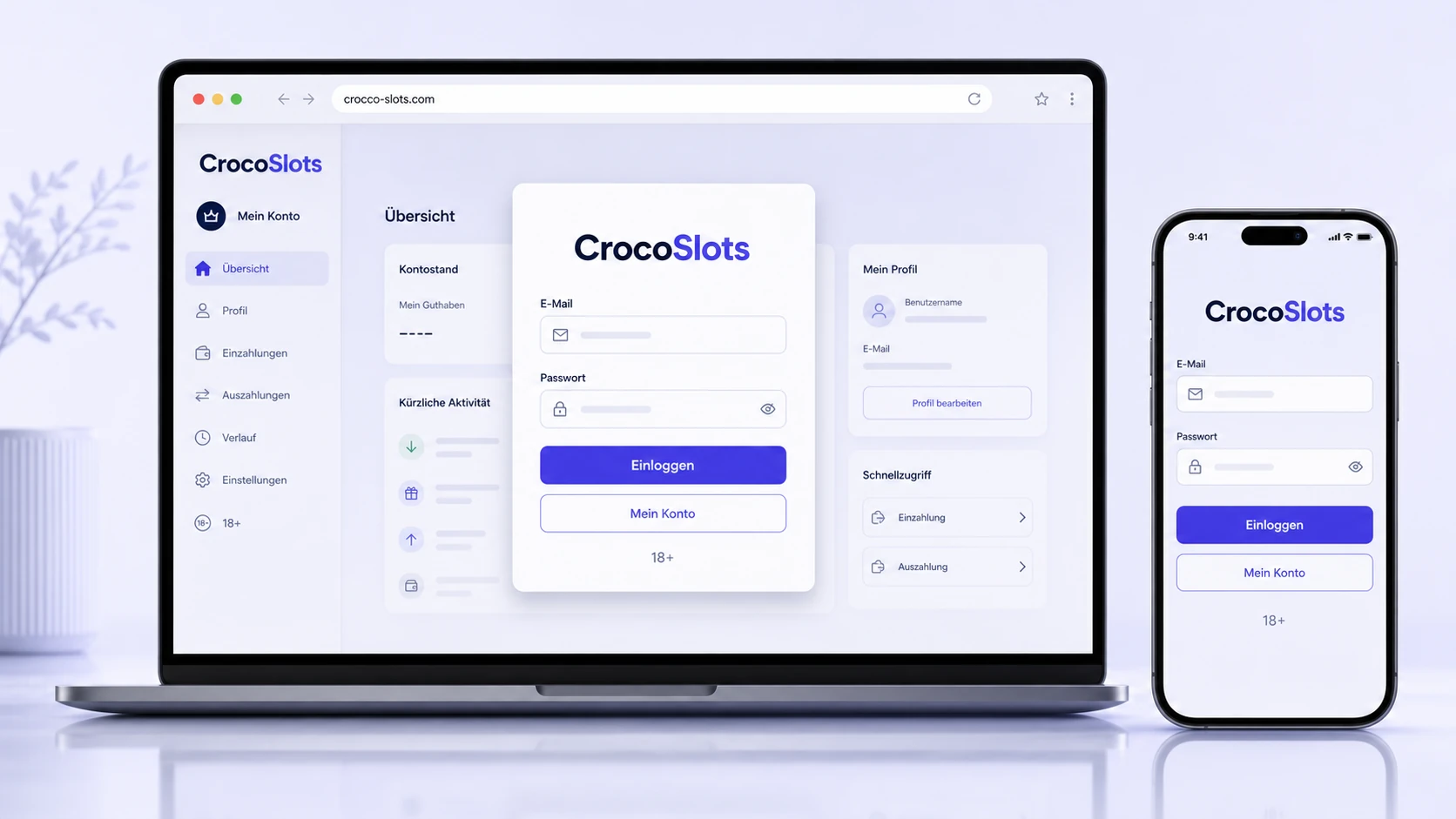 Anmeldung bei CrocoSlots Schritt für Schritt
